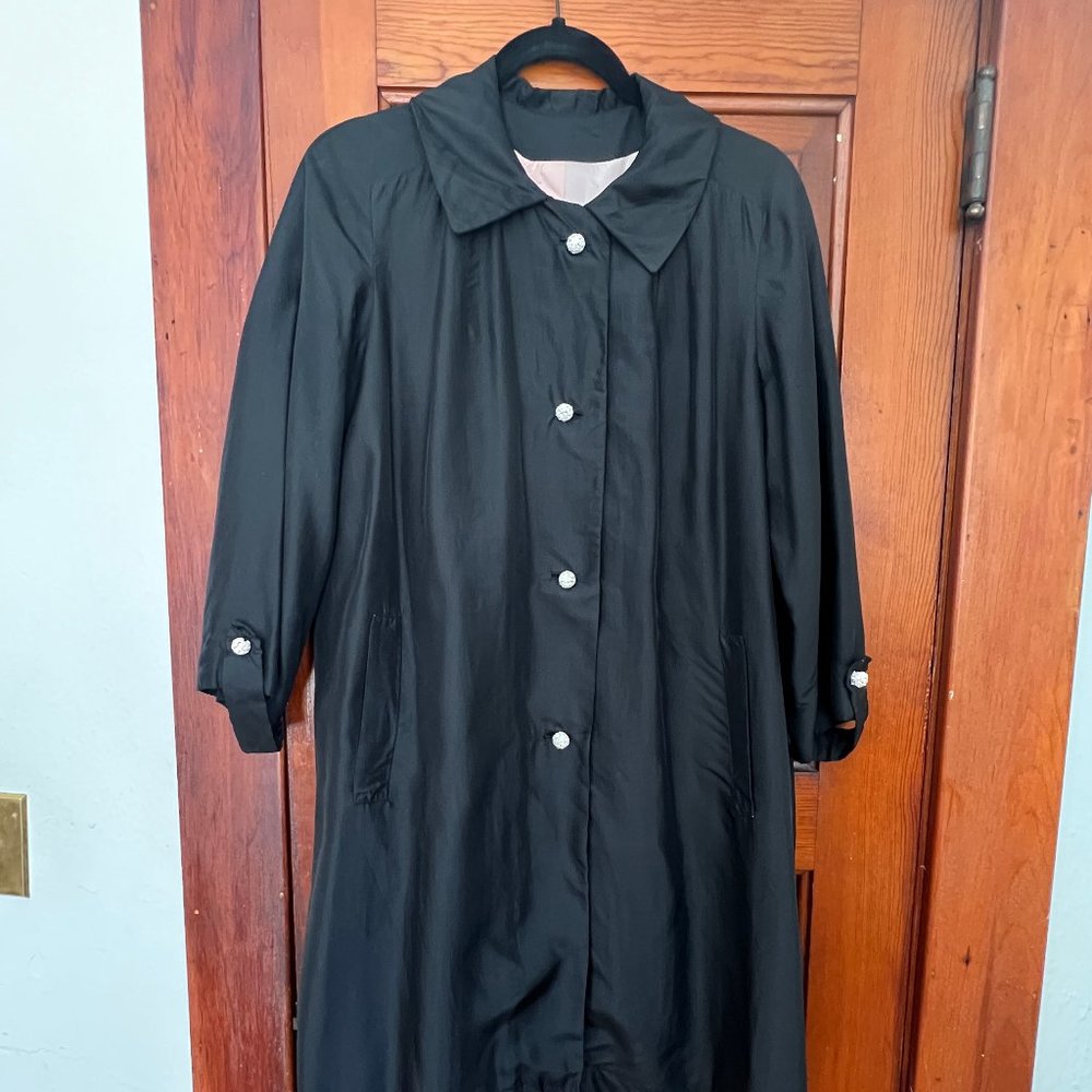 Vintage Black Swing Silk Jacket